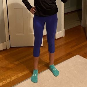 Rare blue“fast and free”lululemon cropped leggings